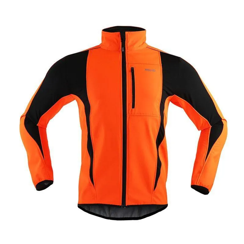 ARSUXEO Winter Warm UP Thermal Soft shell Cycling Jacket Windproof Waterproof
