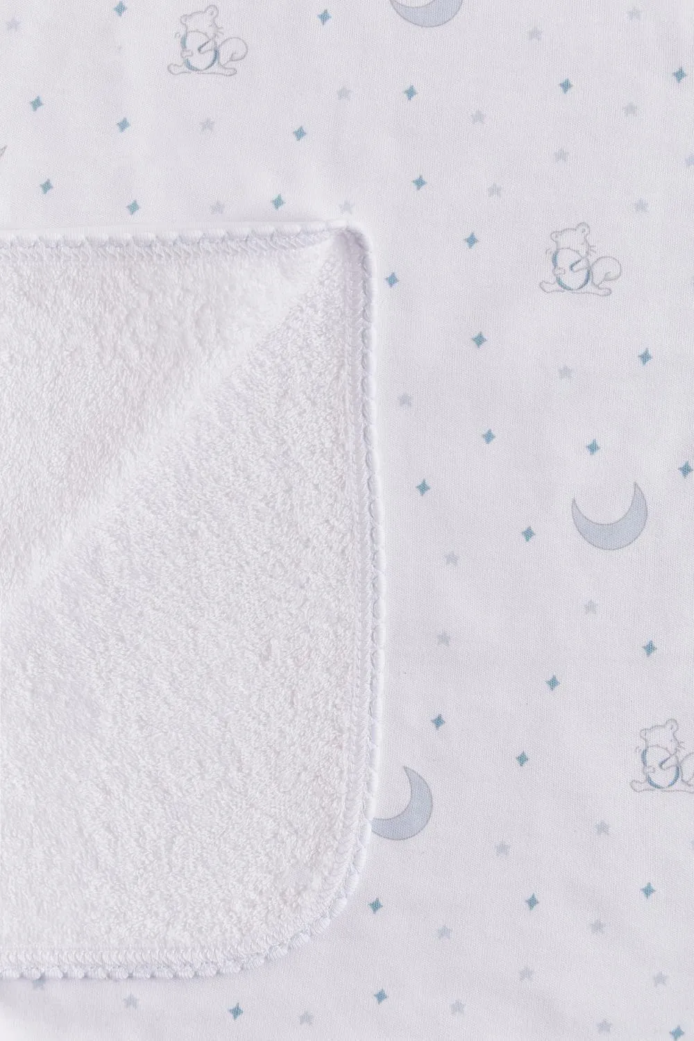 Babycottons Babycottons Gustav In The Sky Burps 2-Pack White & Light Blue