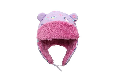 Baby/kids Water Repellent Trapper Hat - Unicorn (lilac)