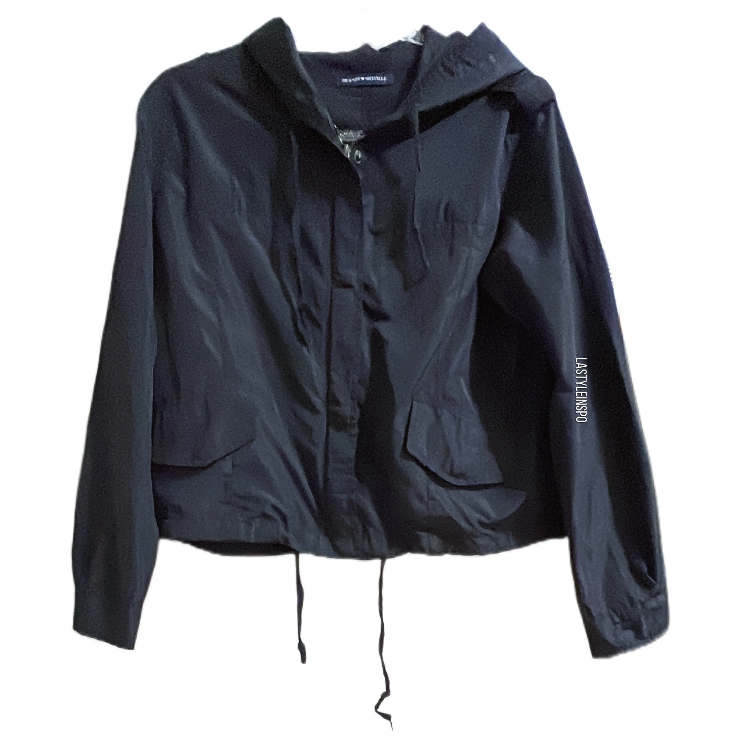 Brandy Melville Windbreaker Hoodie Waterproof Black One Size