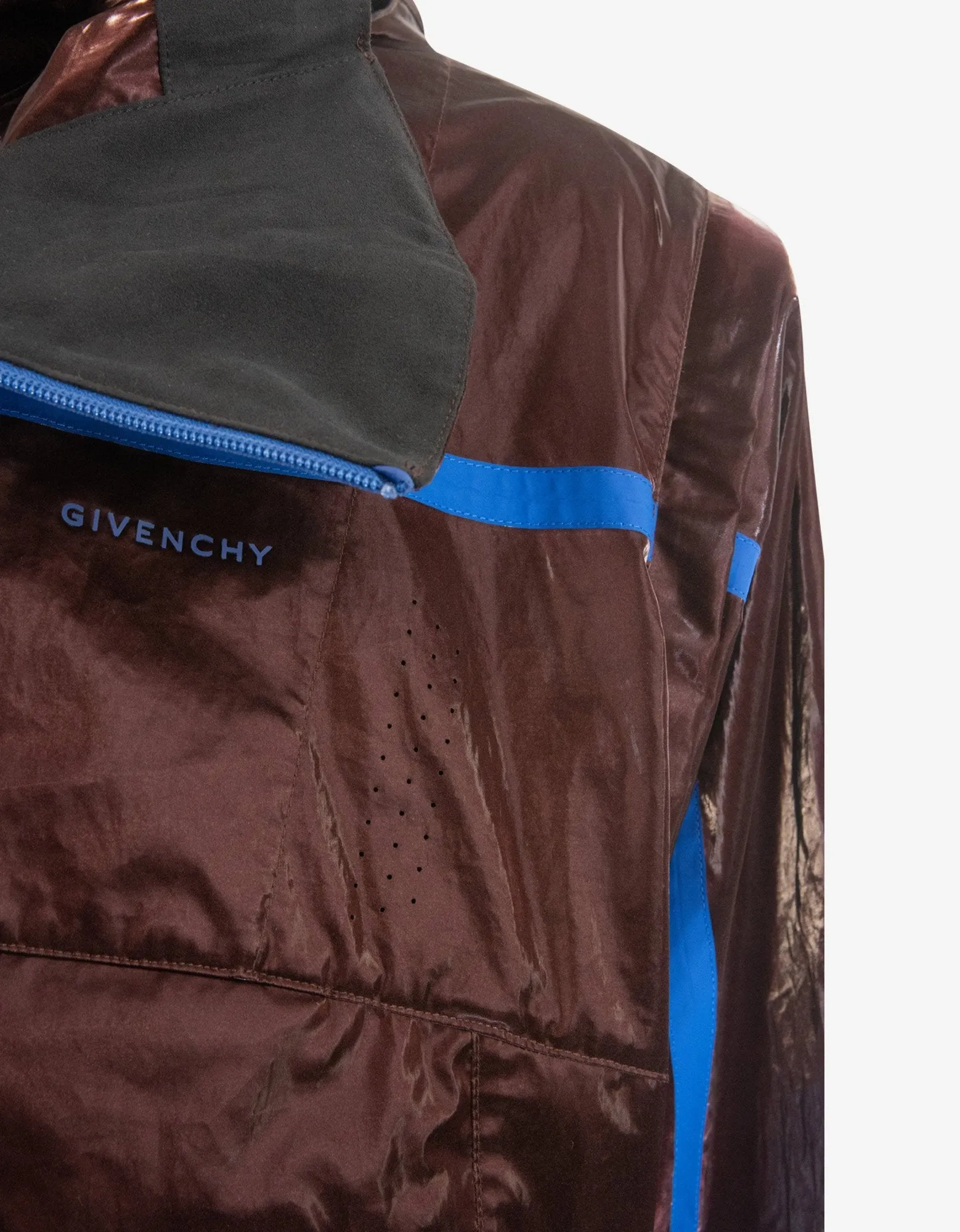 Burgundy Wax Cotton Windbreaker -
