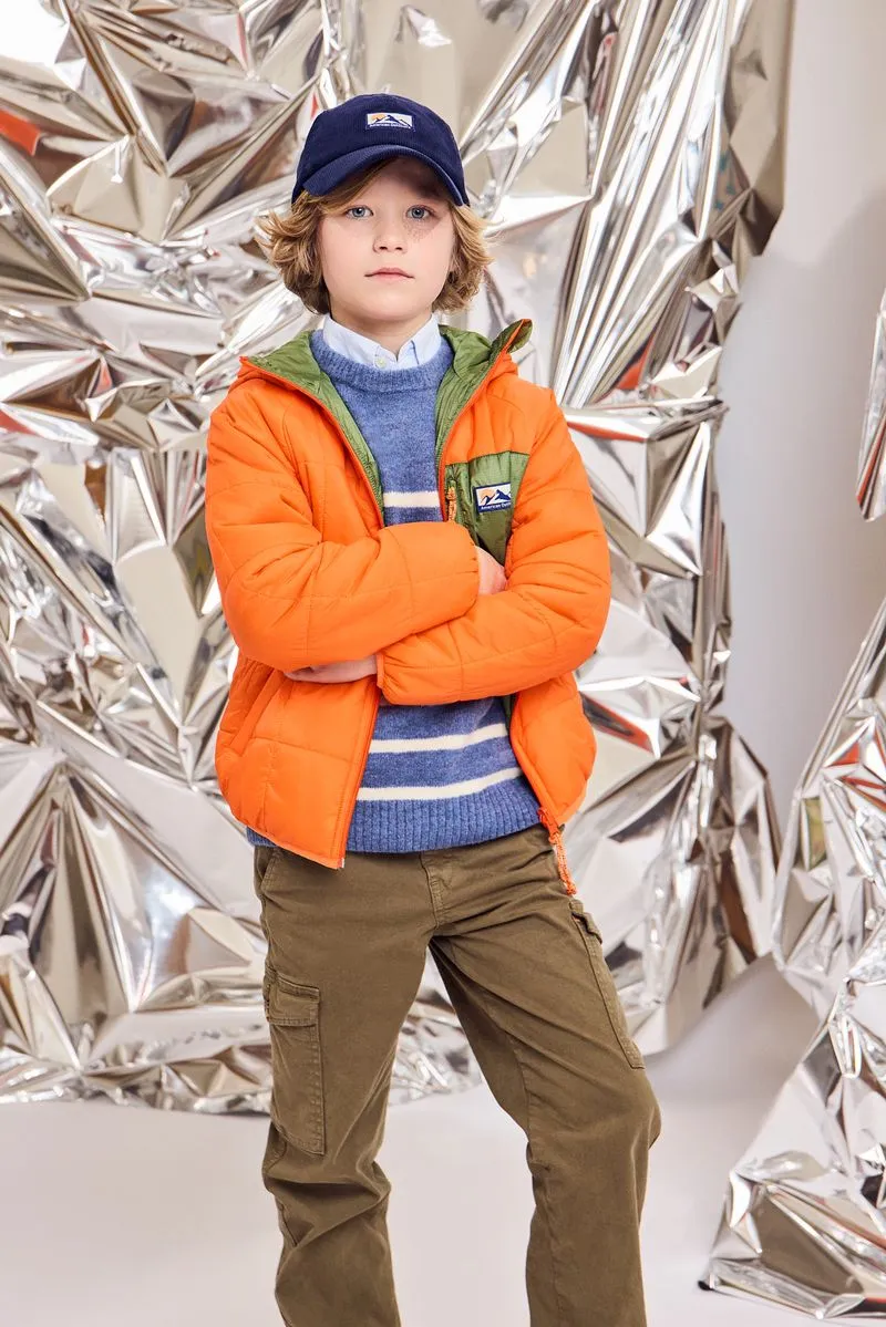 carlos reversible windbreaker -  orange