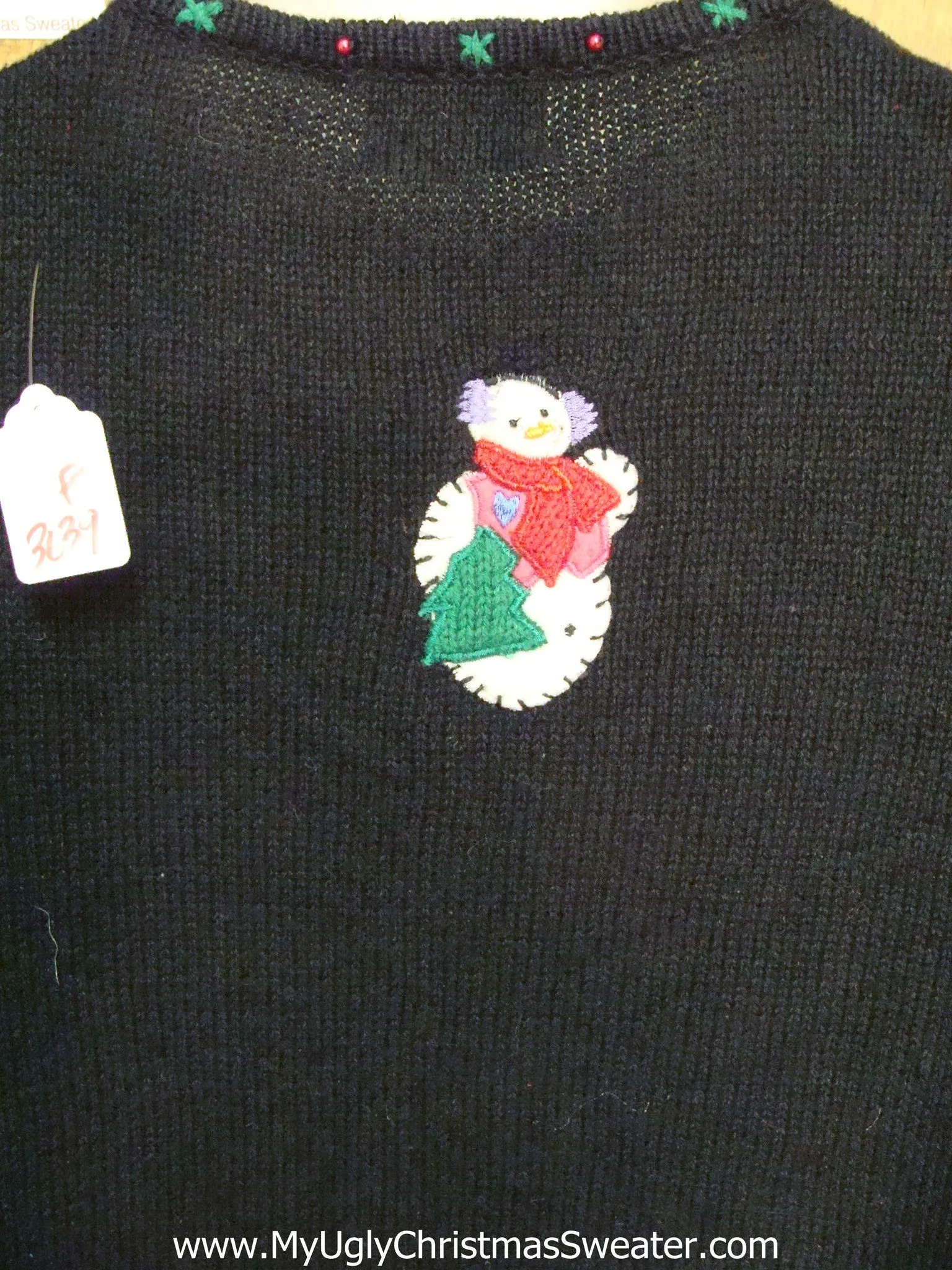Clothesline Snowmen Ugly Christmas Sweater