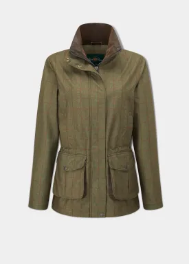 Didsmere Ladies Technical Tweed Coat In Pine - Regular Fit