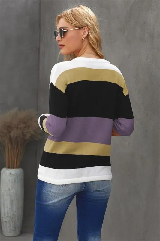 Drawstring Sweater - Purple