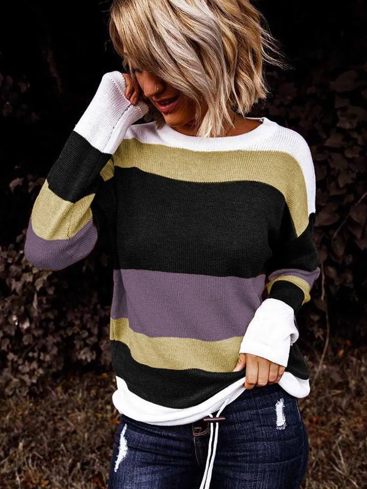 Drawstring Sweater - Purple