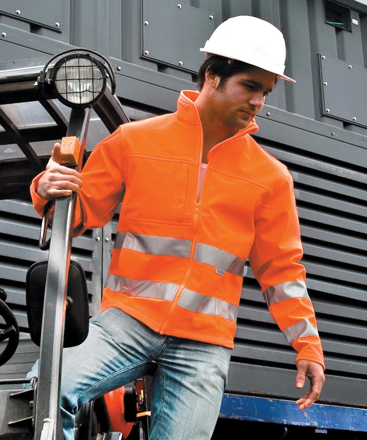 Fluorescent Orange - High-viz softshell jacket