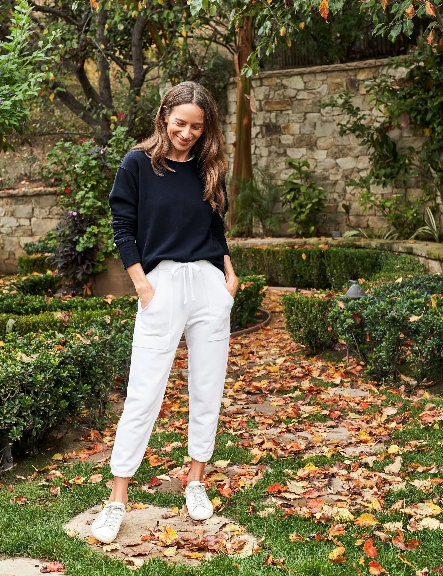 Frank & Eileen - Patch Pocket Jogger in White