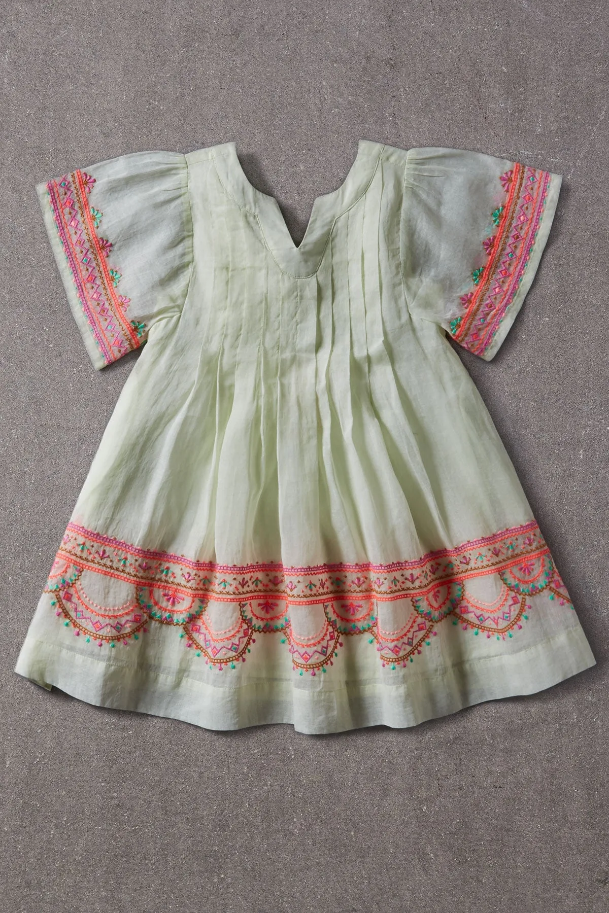 Girls Dress Nellystella Ava - Grass Tint (Size 4 left)