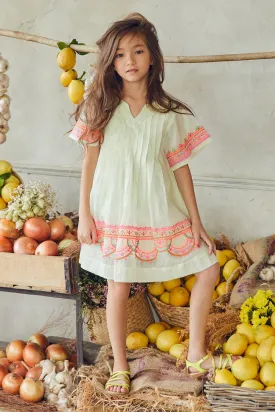 Girls Dress Nellystella Ava - Grass Tint (Size 4 left)