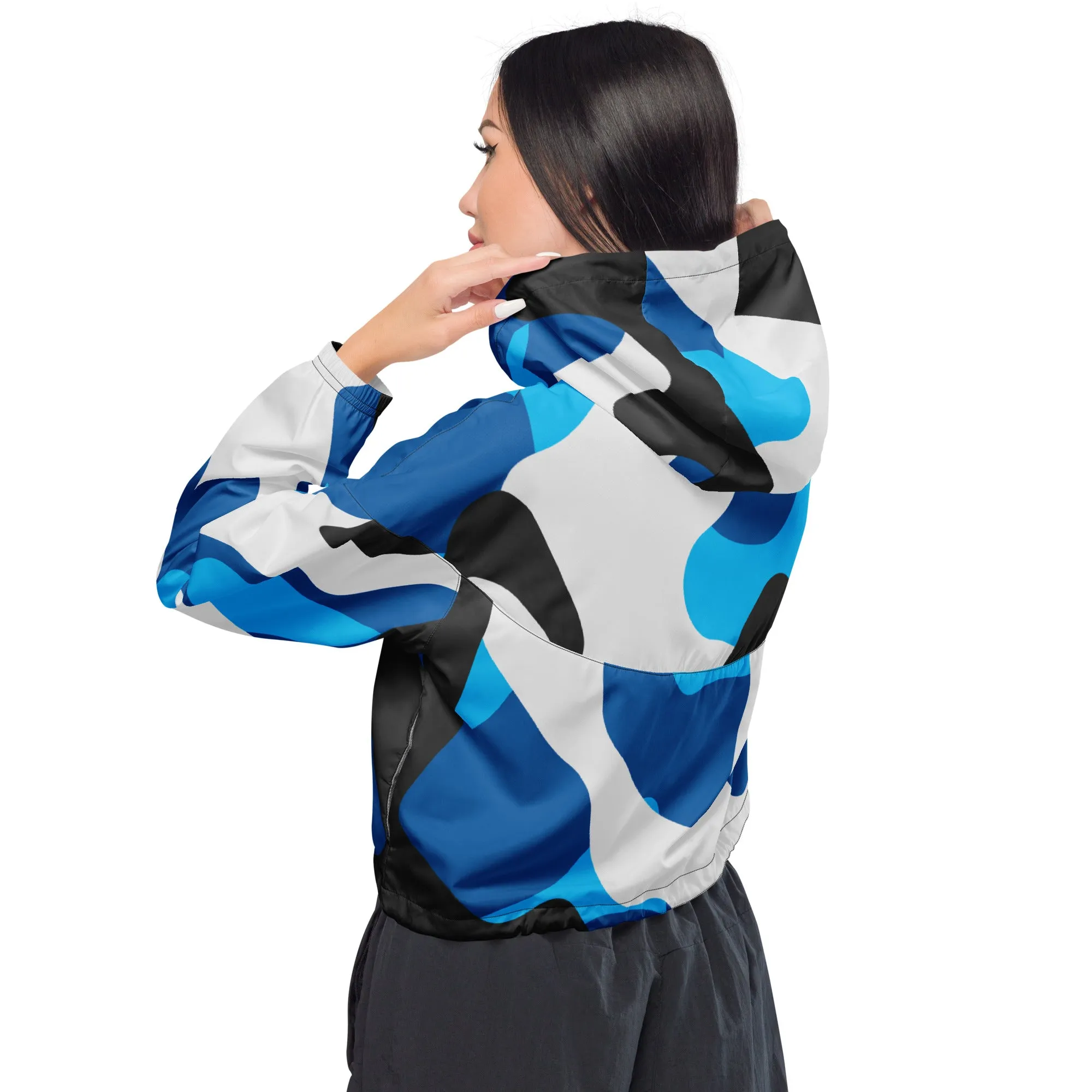 Humble Sportswear™ Women’s Farah Blue Cropped Windbreaker