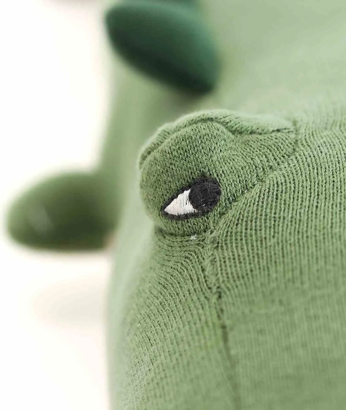 Jaws Crocodile Cotton Knitted Stuffed Soft Toy (Fusion Mint, Bermuda Green & Shell)