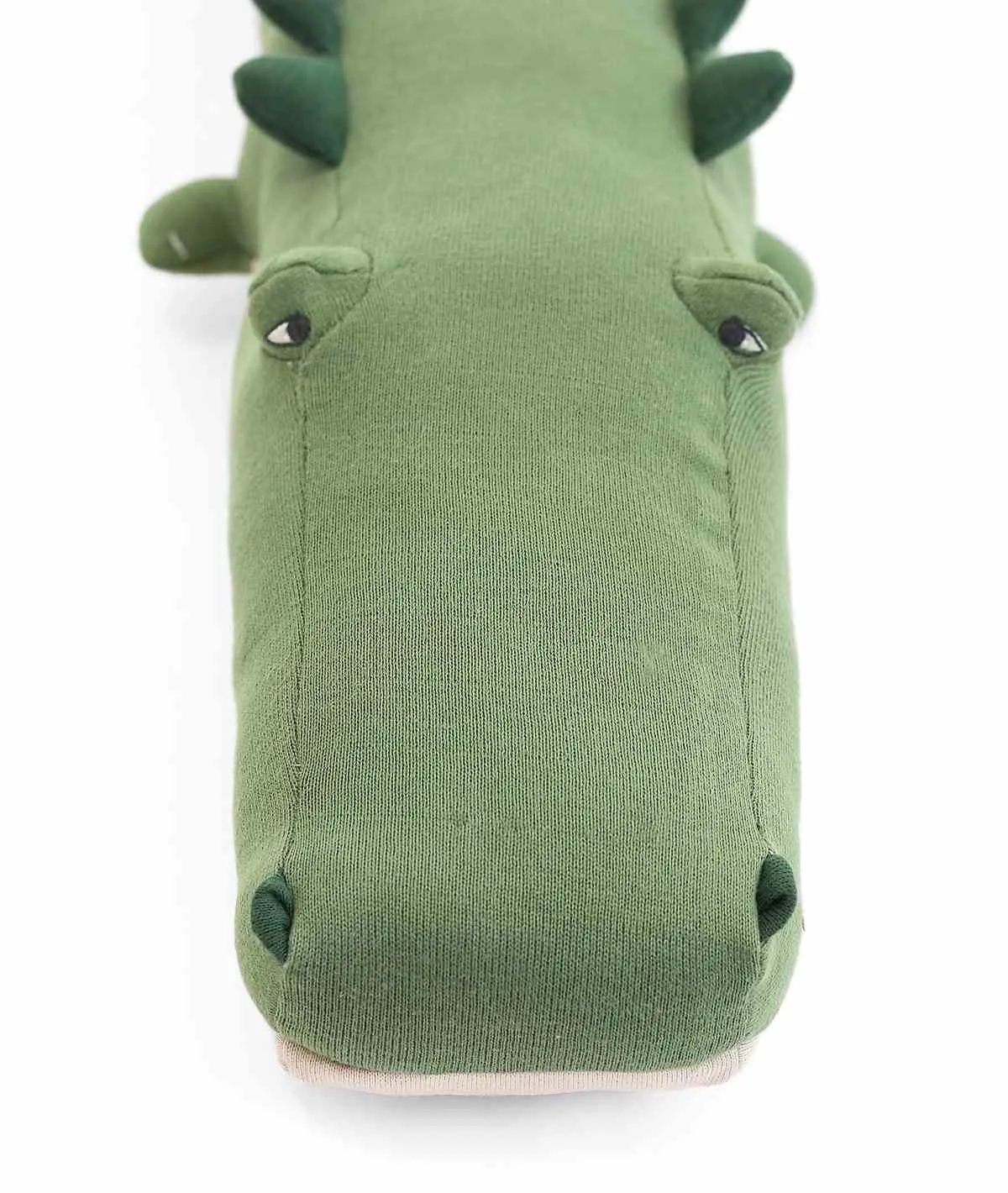 Jaws Crocodile Cotton Knitted Stuffed Soft Toy (Fusion Mint, Bermuda Green & Shell)