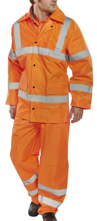 Lightweight Hi Vis Waterproof Jacket En471 Beeswift Tj8