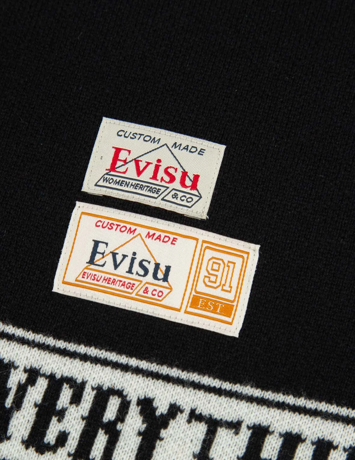 Logo and Kamon Jacquard Knitted Sweater