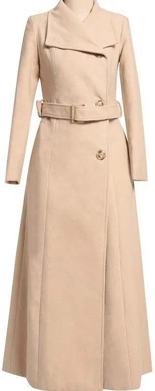 Long Wool Single-Breasted Coat