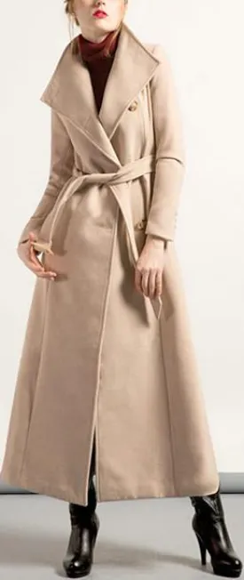 Long Wool Single-Breasted Coat