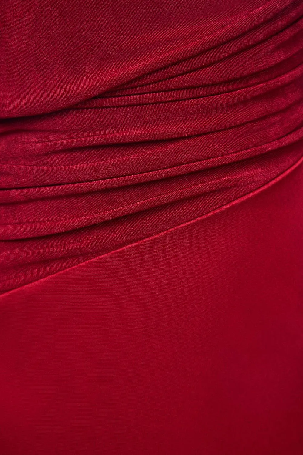 Mirabel A-line Back Slit Taffeta Midi Dress