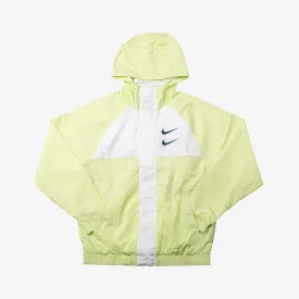 Nike Sportswear Swoosh Windbreaker Jacket Barely Volt White Black CJ4888-701
