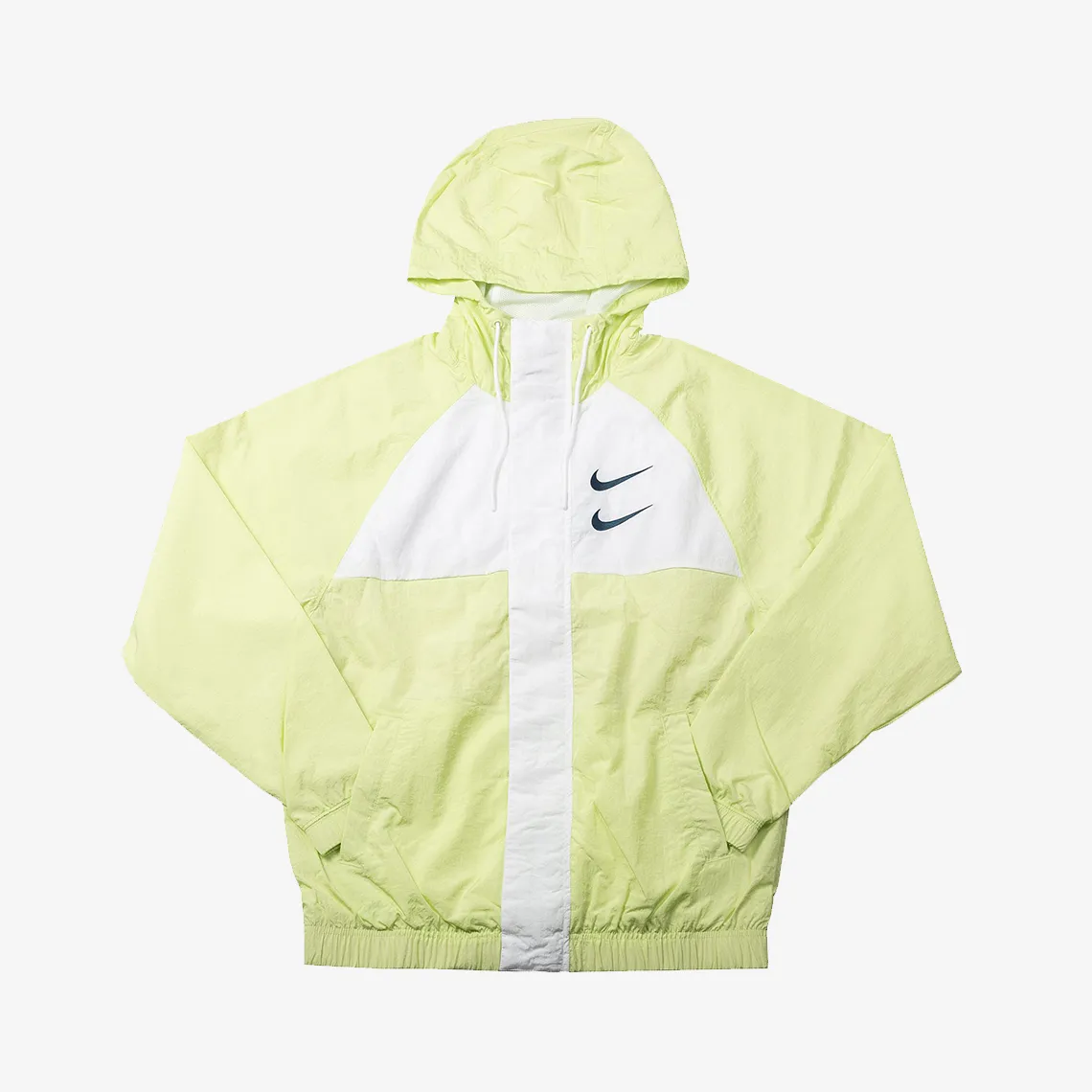 Nike Sportswear Swoosh Windbreaker Jacket Barely Volt White Black CJ4888-701