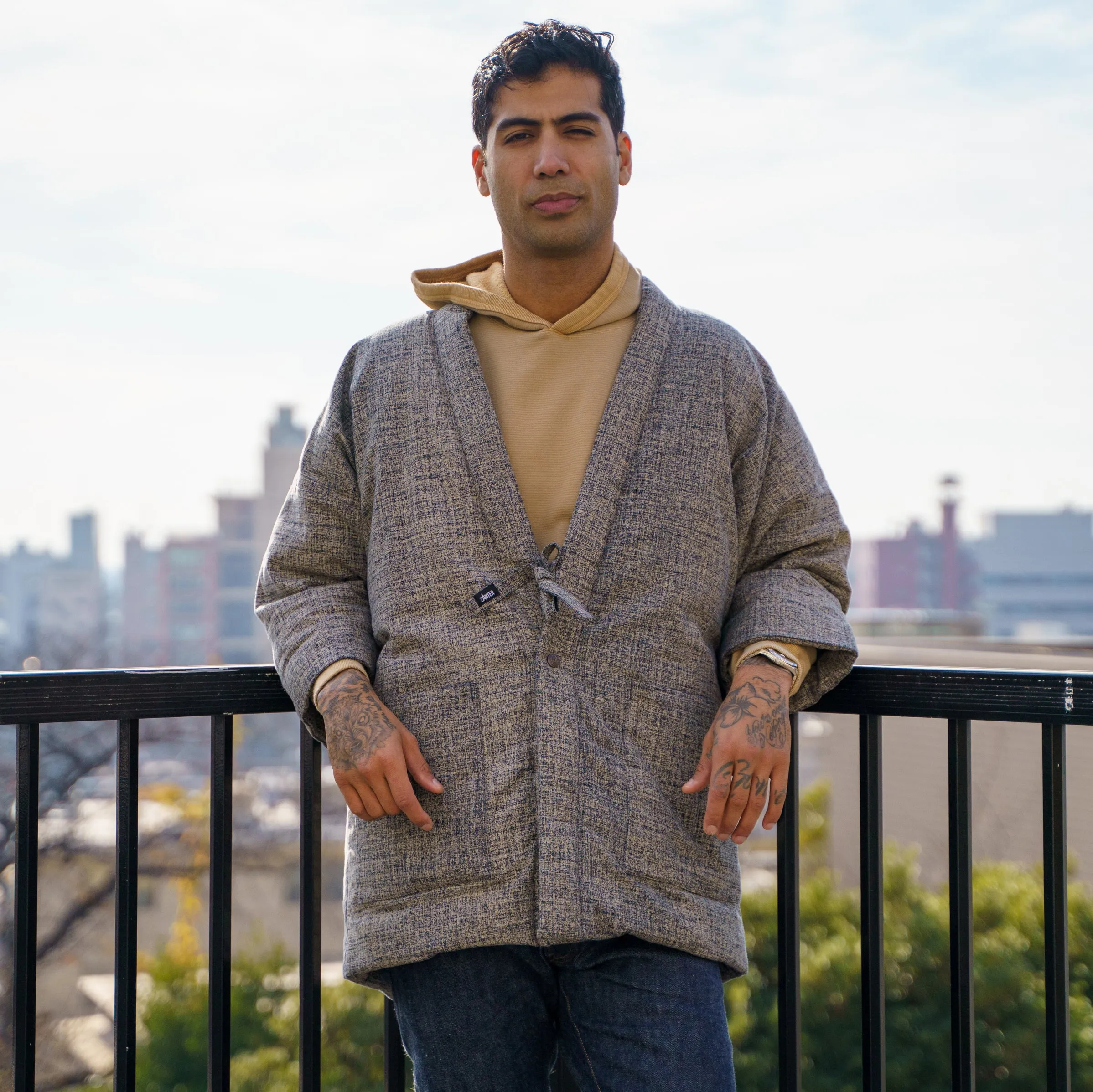 OD ZT "Kasuri" Down Haori Jacket