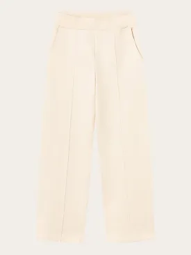 POSEY wide high-rise sweat elastic waistband pants - Buttercream
