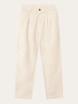 POSEY wide high-rise twill pants - Buttercream