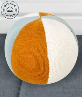 Rattle Blue Rolley- Multicolor Cotton Knitted Stuffed Soft Toy for Babies / Kids