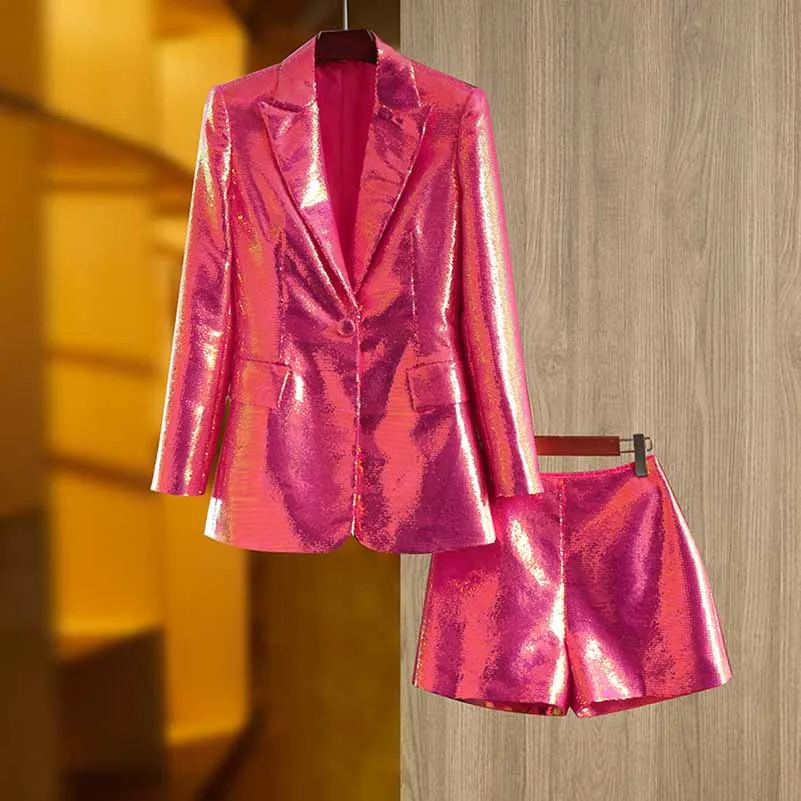 Sequin blazer with matching Shorts Suit