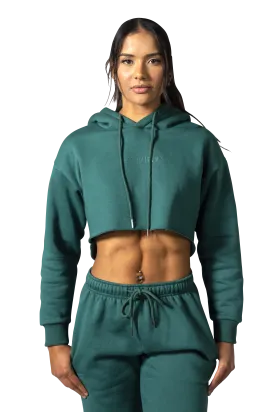 Series 1 Cropped Hoodie - Forest Green