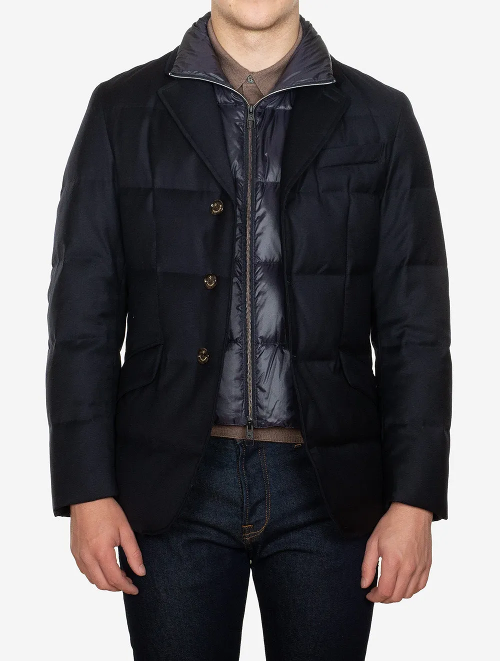 Short Down Jacket Navy