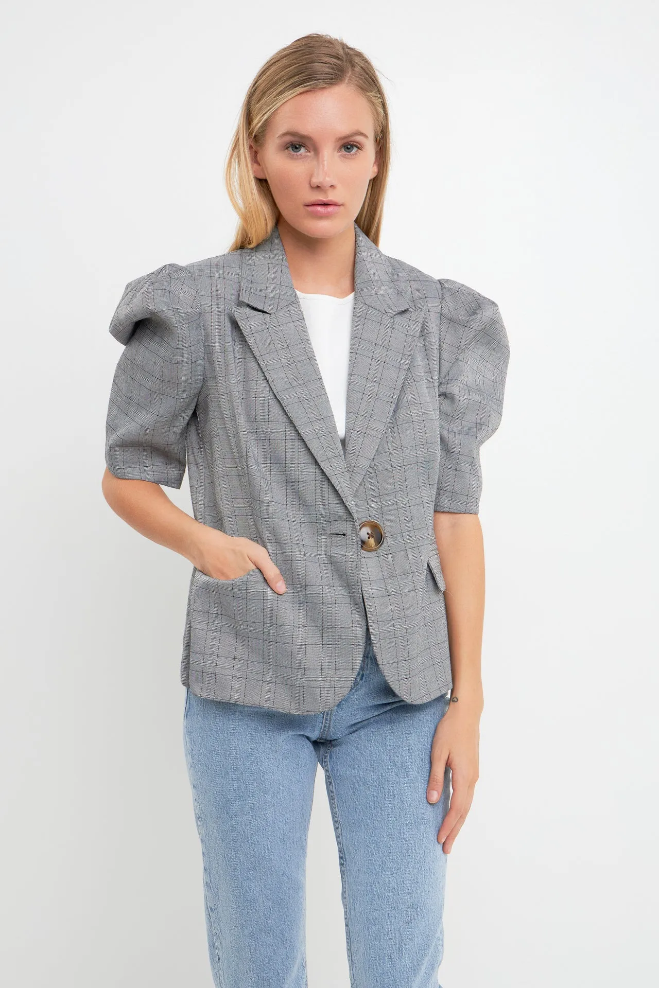 Short Puff Sleeve Jacket