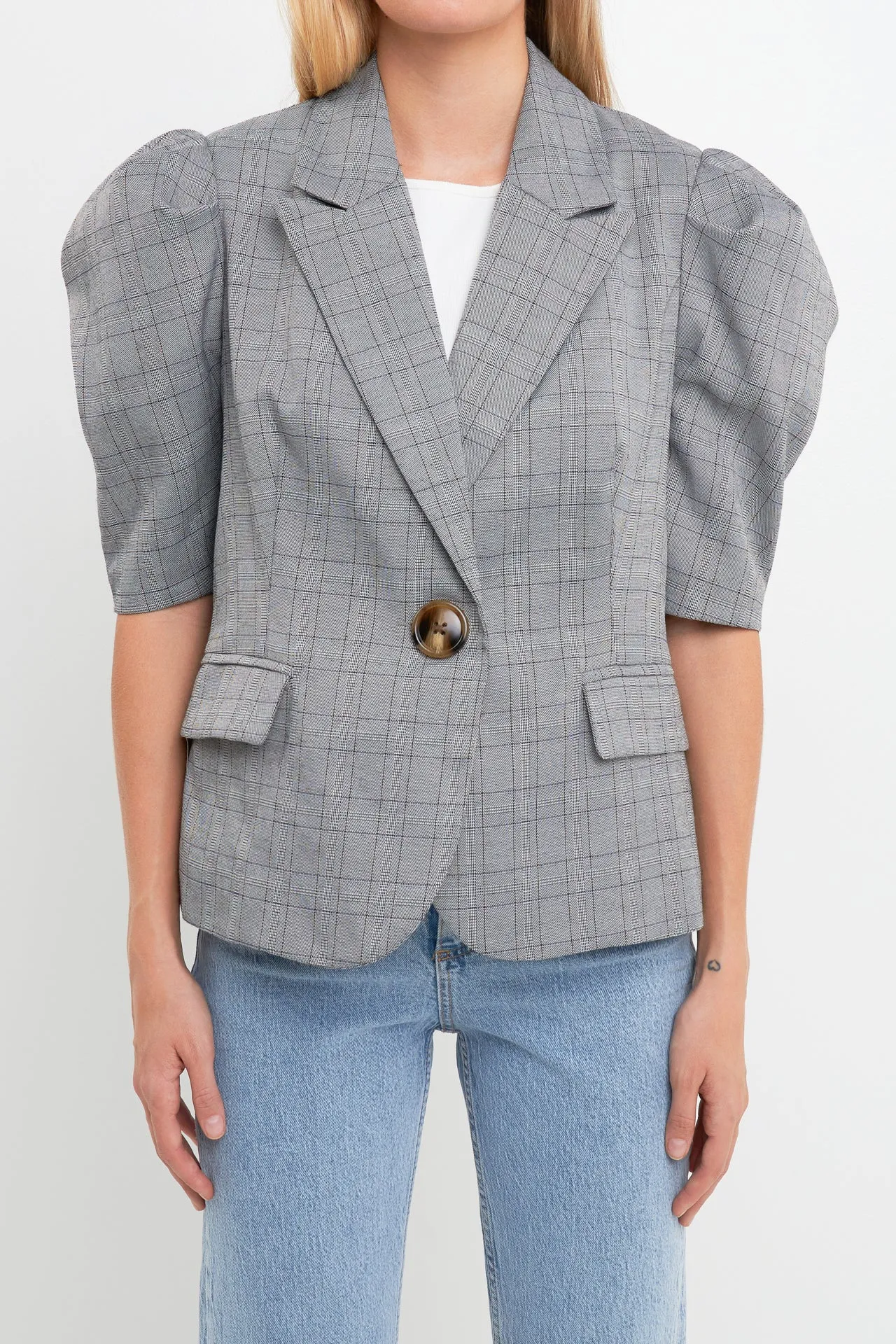 Short Puff Sleeve Jacket