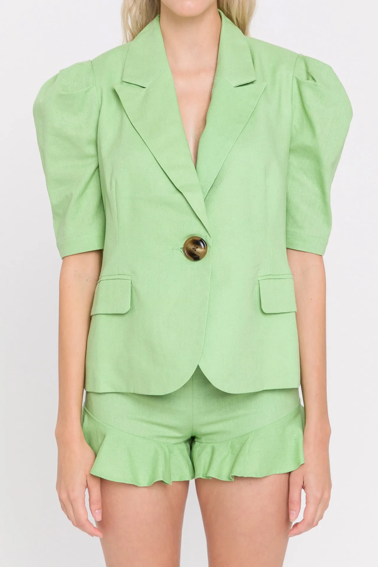 Short Puff Sleeve Jacket