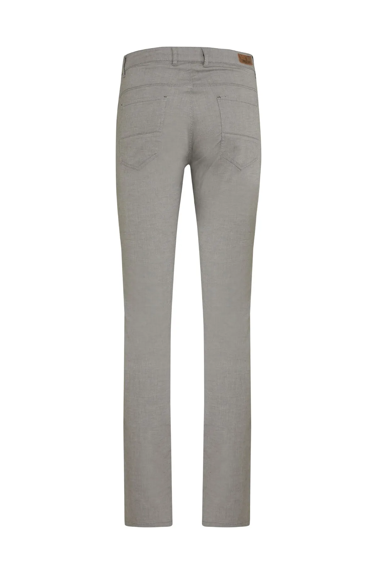 Slim Fit 5 Pocket Low Waist Unpleated Cotton Light Gray Casual Pants, Light Gray D. 1