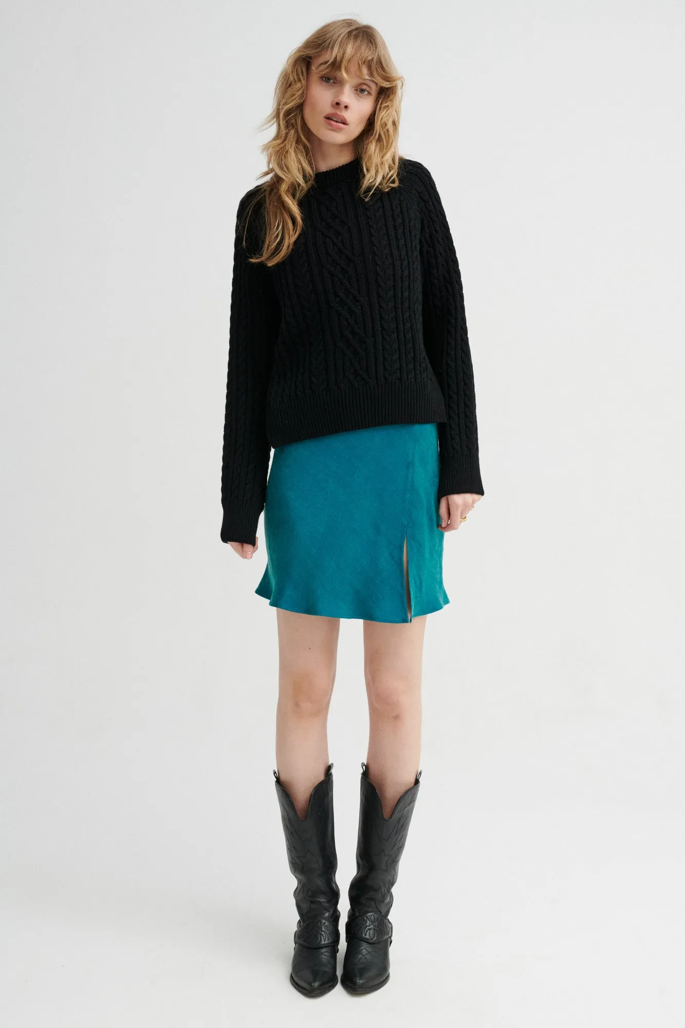 Sweater in organic cotton / 16 / 14 / onyx black