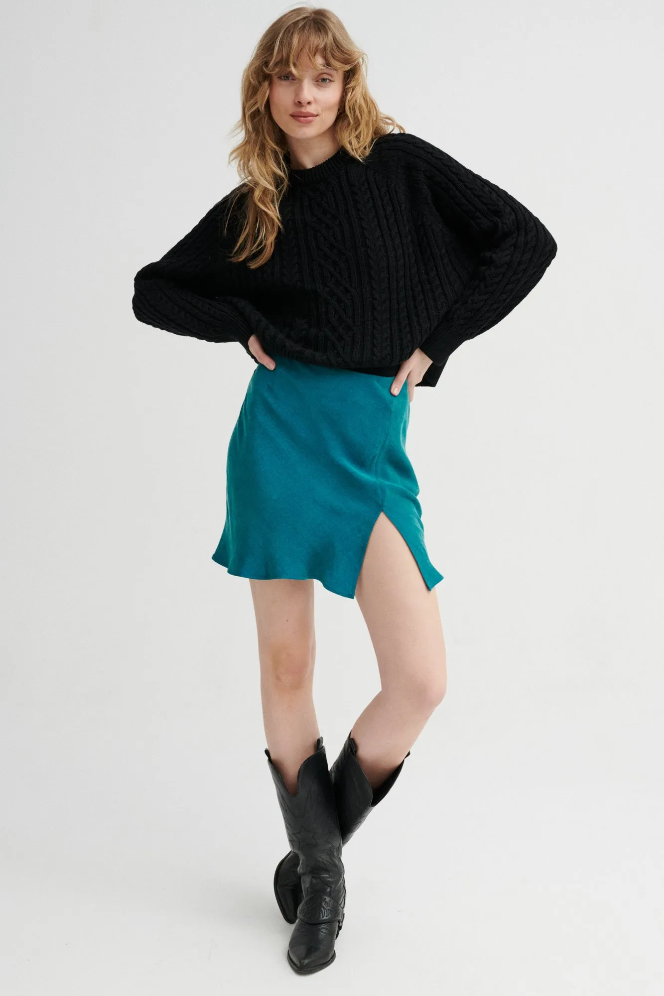 Sweater in organic cotton / 16 / 14 / onyx black