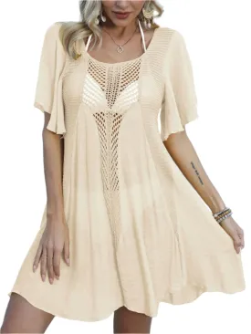 TEEK - Flutter Sleeve Cover-Up Dress