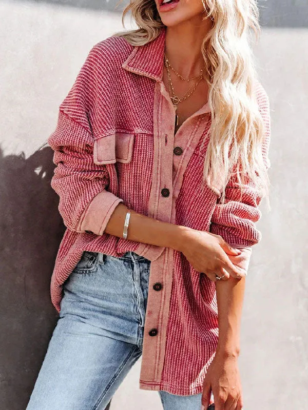 Textured Button Down Jacket