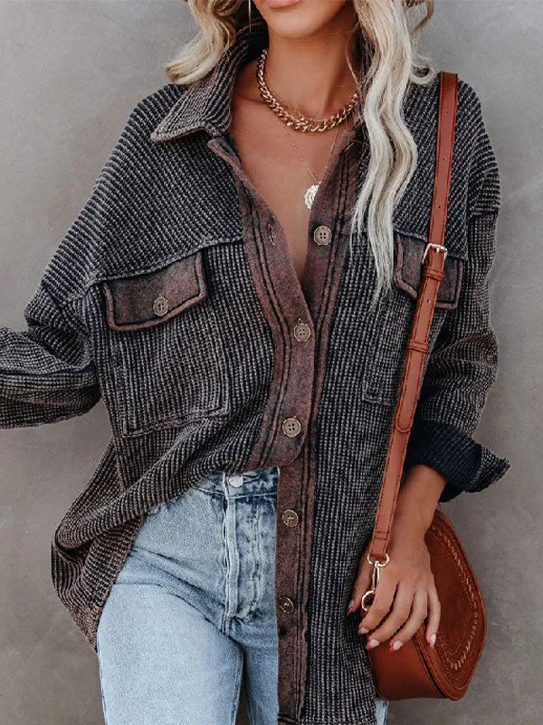 Textured Button Down Jacket