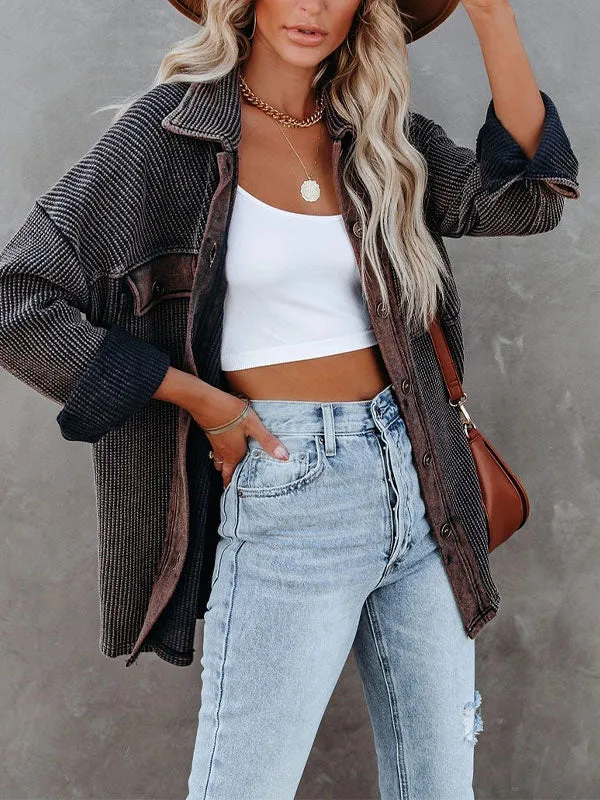 Textured Button Down Jacket