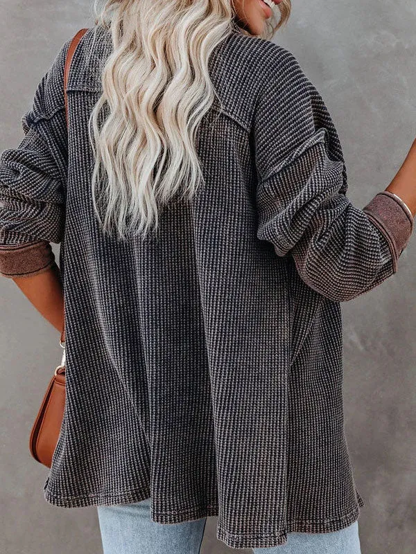 Textured Button Down Jacket