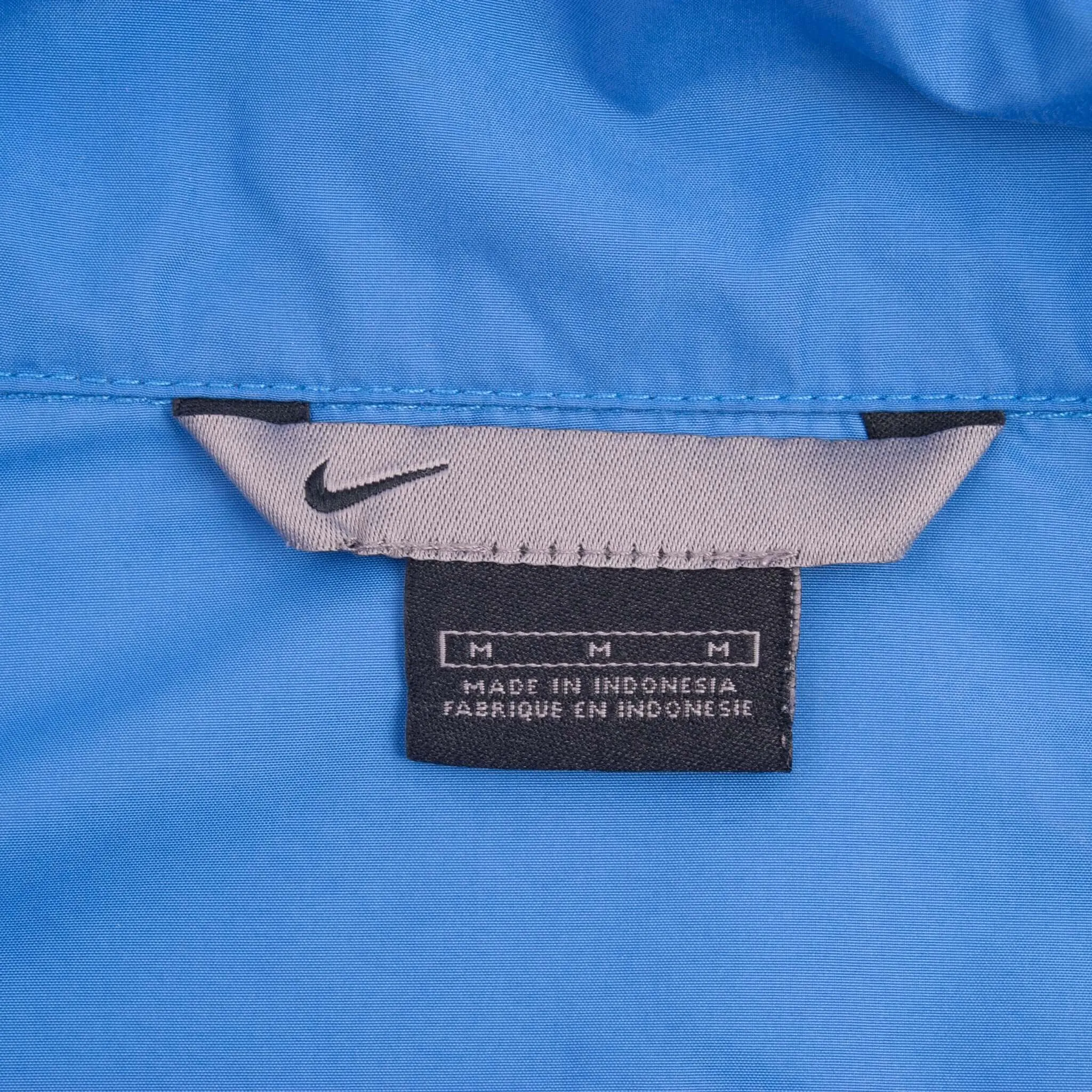 VINTAGE NIKE CLASSIC BLUE WINDBREAKER JACKET 2000S SIZE MEDIUM