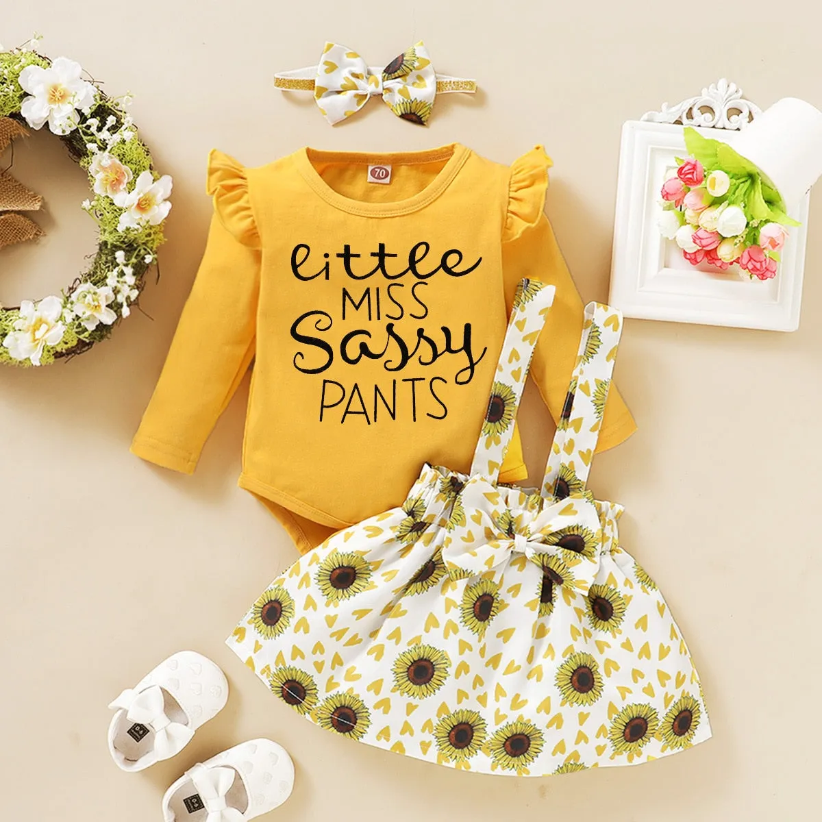 Winter Baby Romper Set For Newborns Clothes Girl Floral Bodysuit - BTGR8449