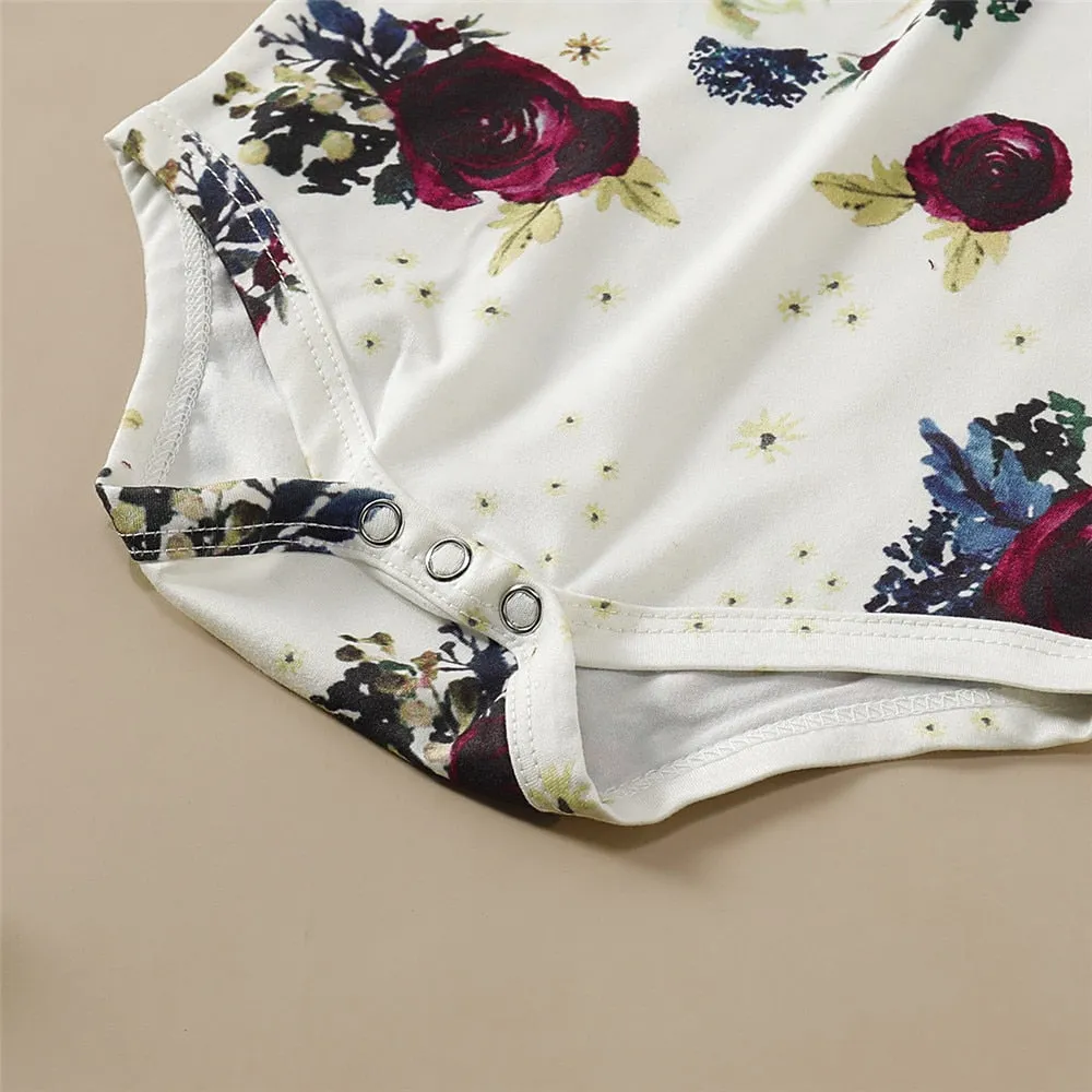 Winter Baby Romper Set For Newborns Clothes Girl Floral Bodysuit - BTGR8449