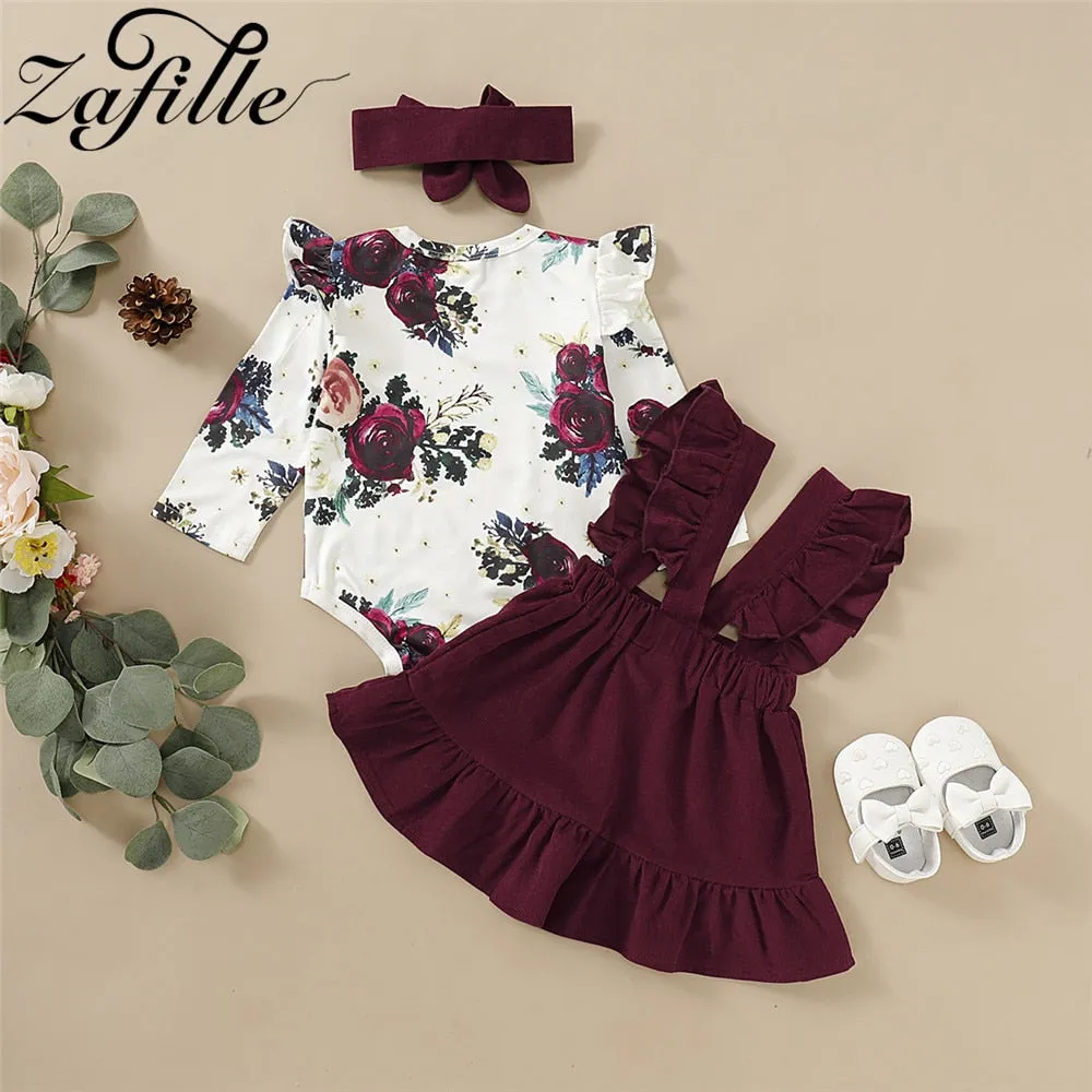 Winter Baby Romper Set For Newborns Clothes Girl Floral Bodysuit - BTGR8449