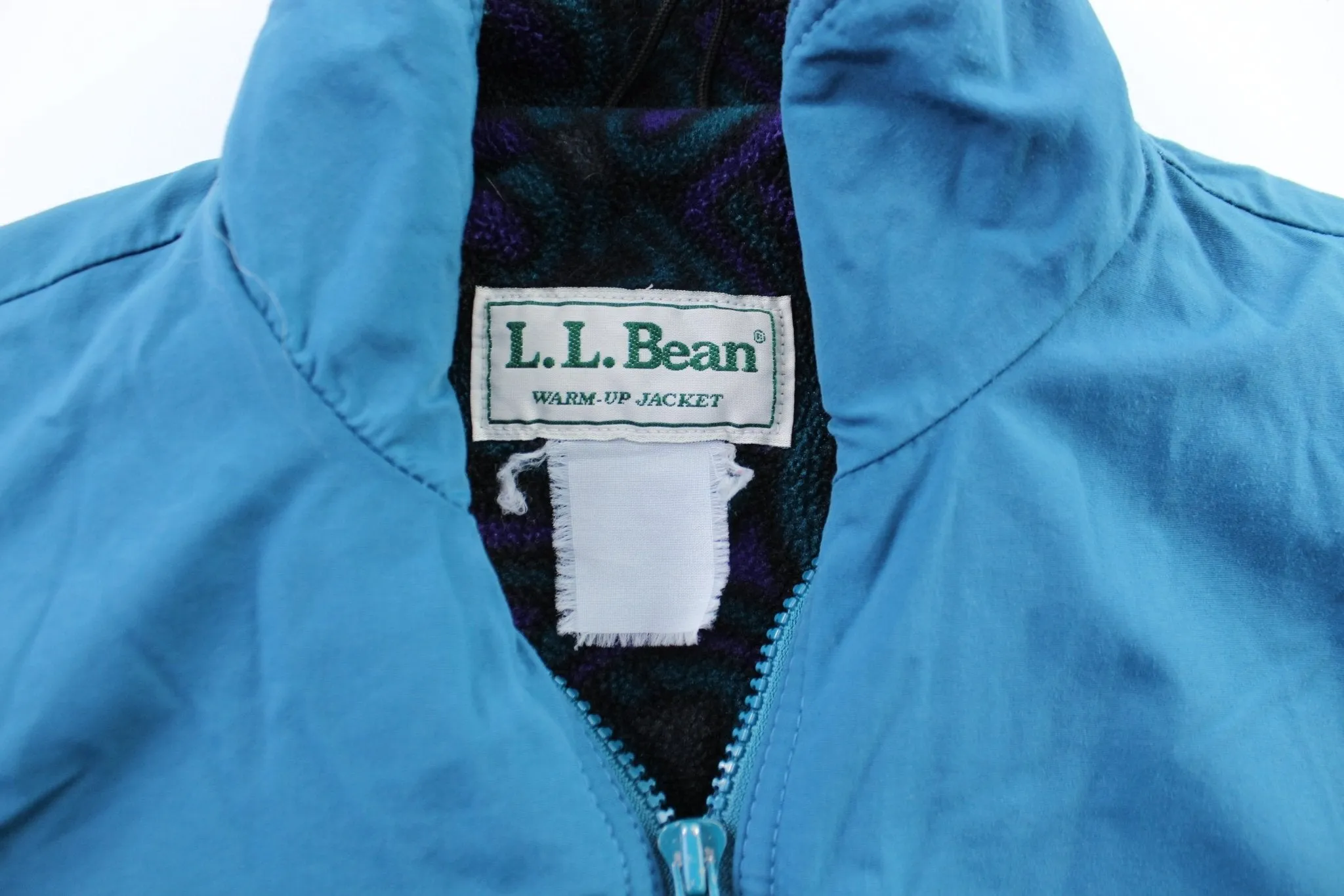 Women's L.L. Bean Embroidered Logo Teal Zip Up Jacket