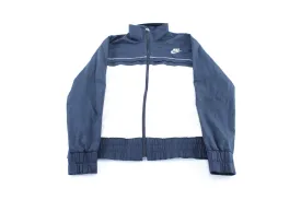 Women's Nike Embroidered Logo Blue & White Zip Up Jacket