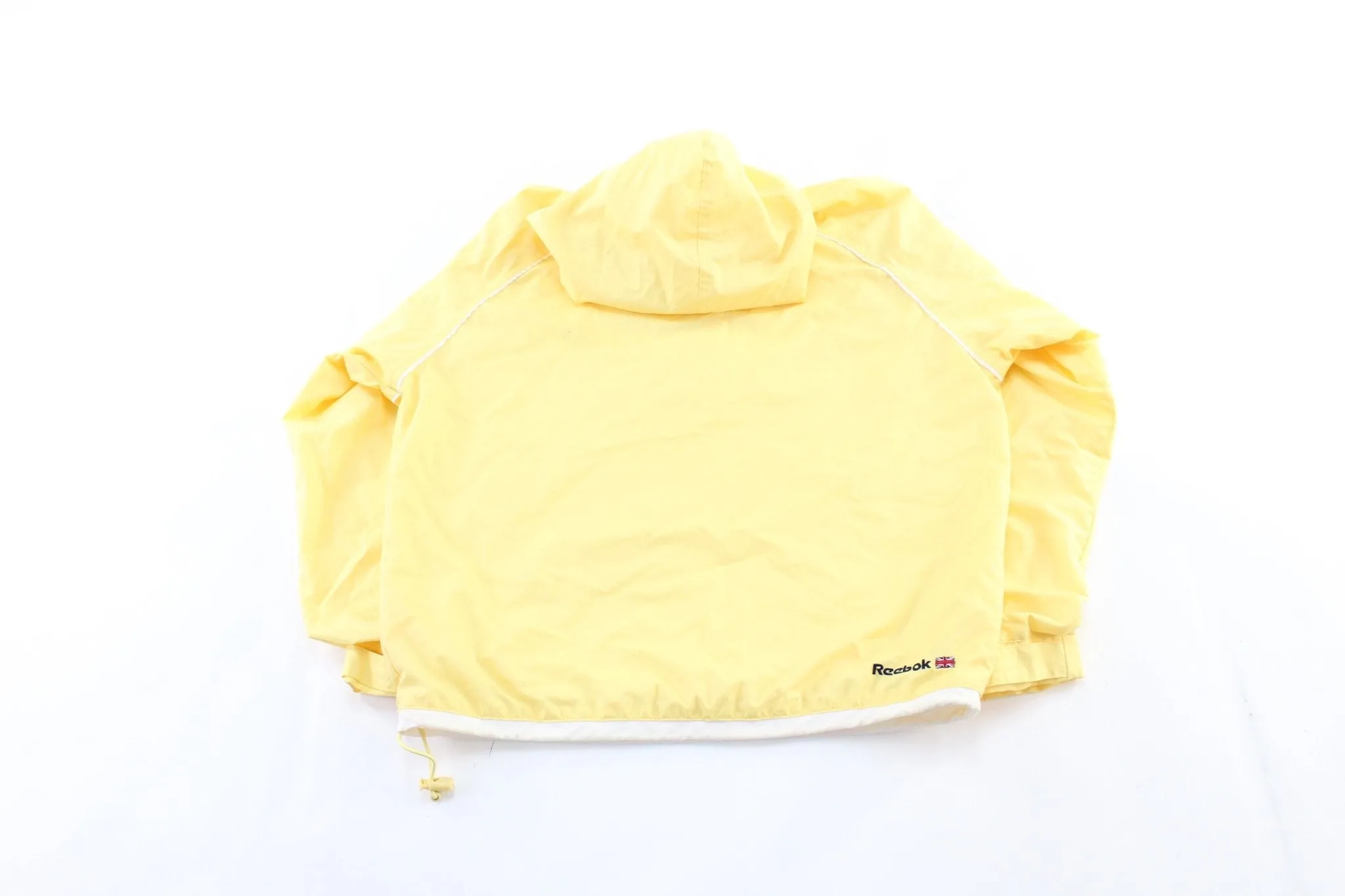 Women's Reebok Embroidered Logo Yellow Windbreaker Pullover
